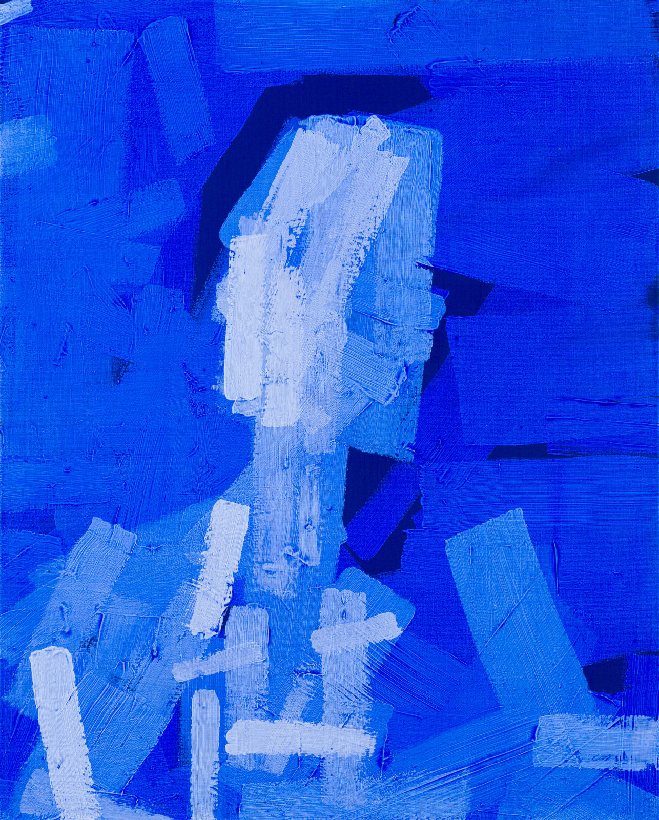 Patrick Tresset, 38 year old woman in blue, 2023