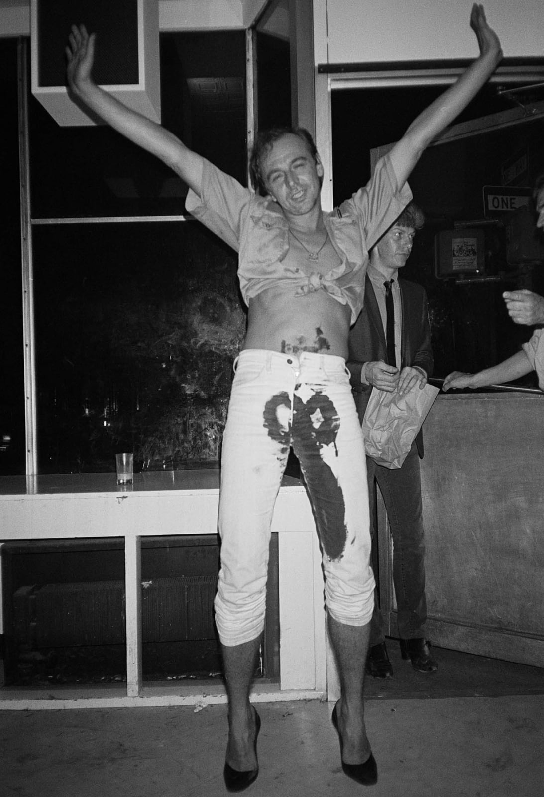 Tom Warren, Rene Ricard with a drawing by Jean-Michel Basquiat on his jeans, 2021