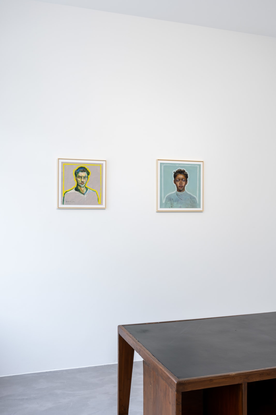 Agnes Grochulska, Portrait with a Yellow Outline #2, 2022