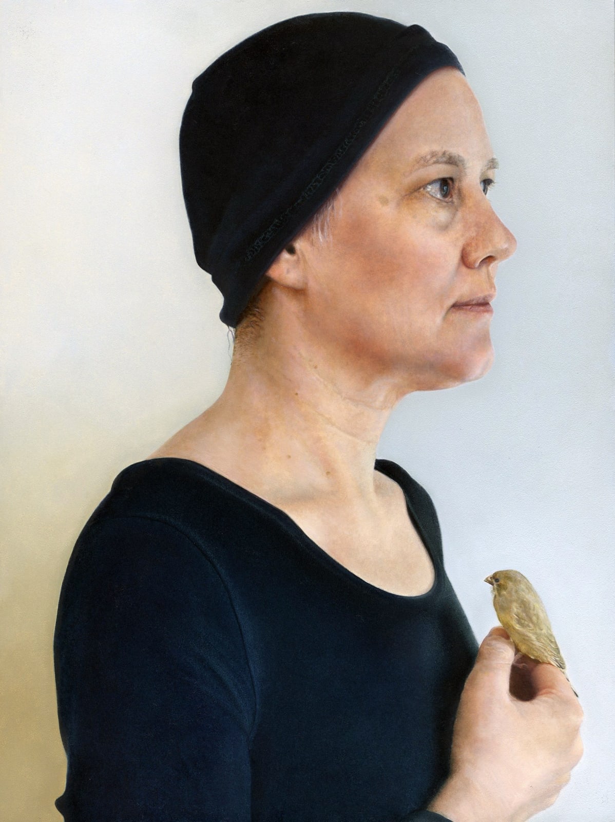 Claire Kerr, Self Portrait with a Bird, 2017