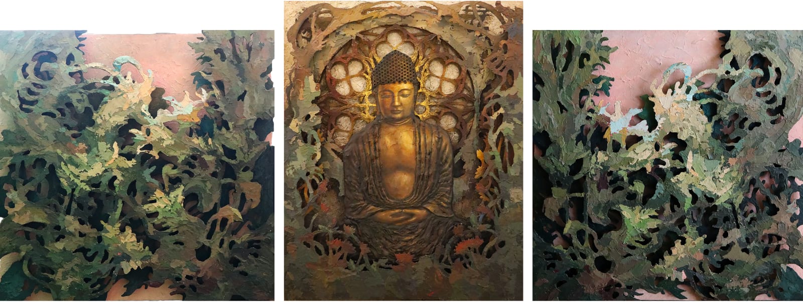 Khriss Bajade, Strength and Peace (triptych), 2022