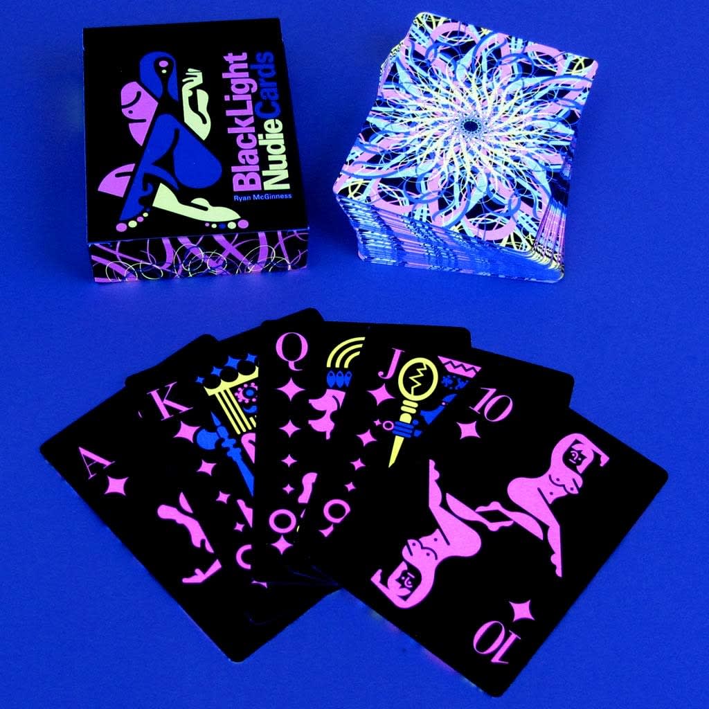 Ryan McGinness Blacklight Nudie Cards, 2011