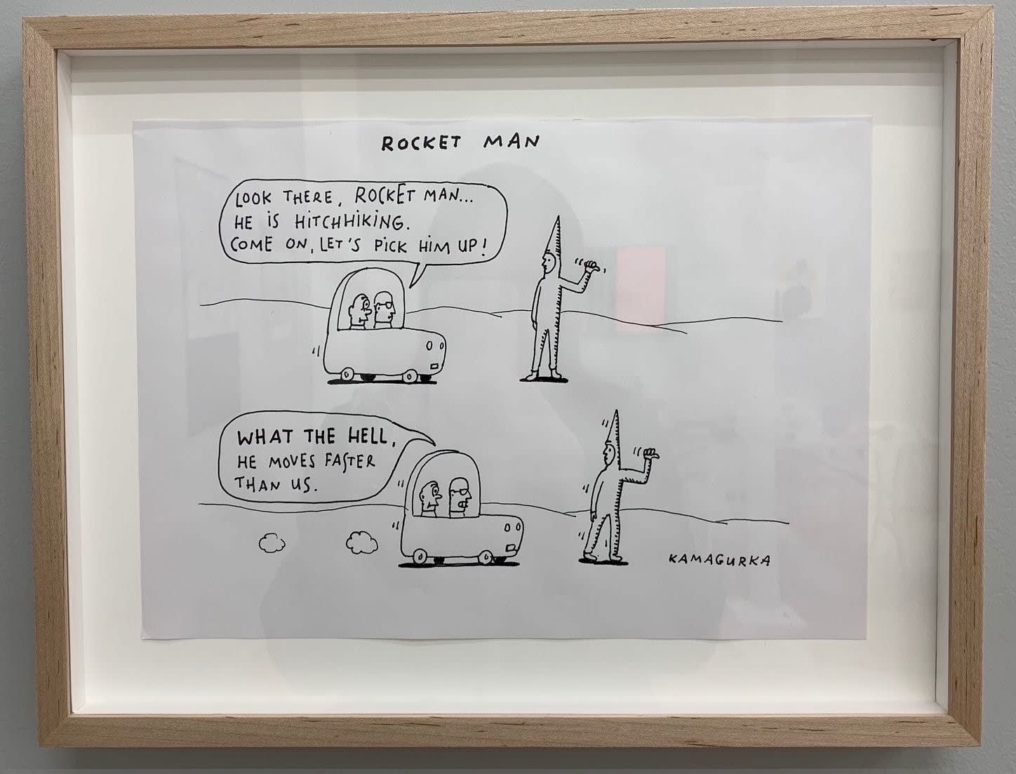 Luc Zeebroek, Rocket man hitchhiking, 2019