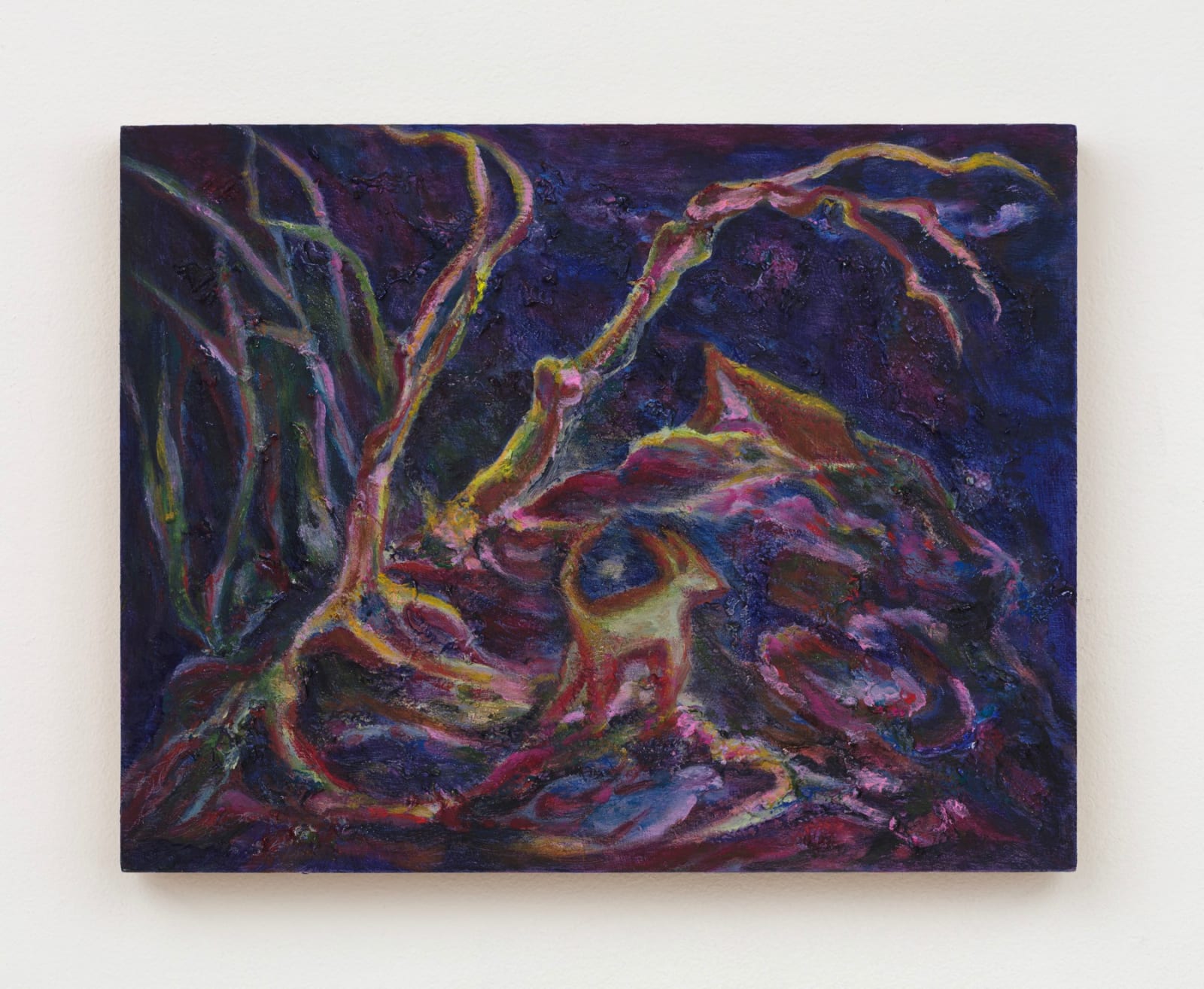 Erica Mao, dog, through the woods, 2021