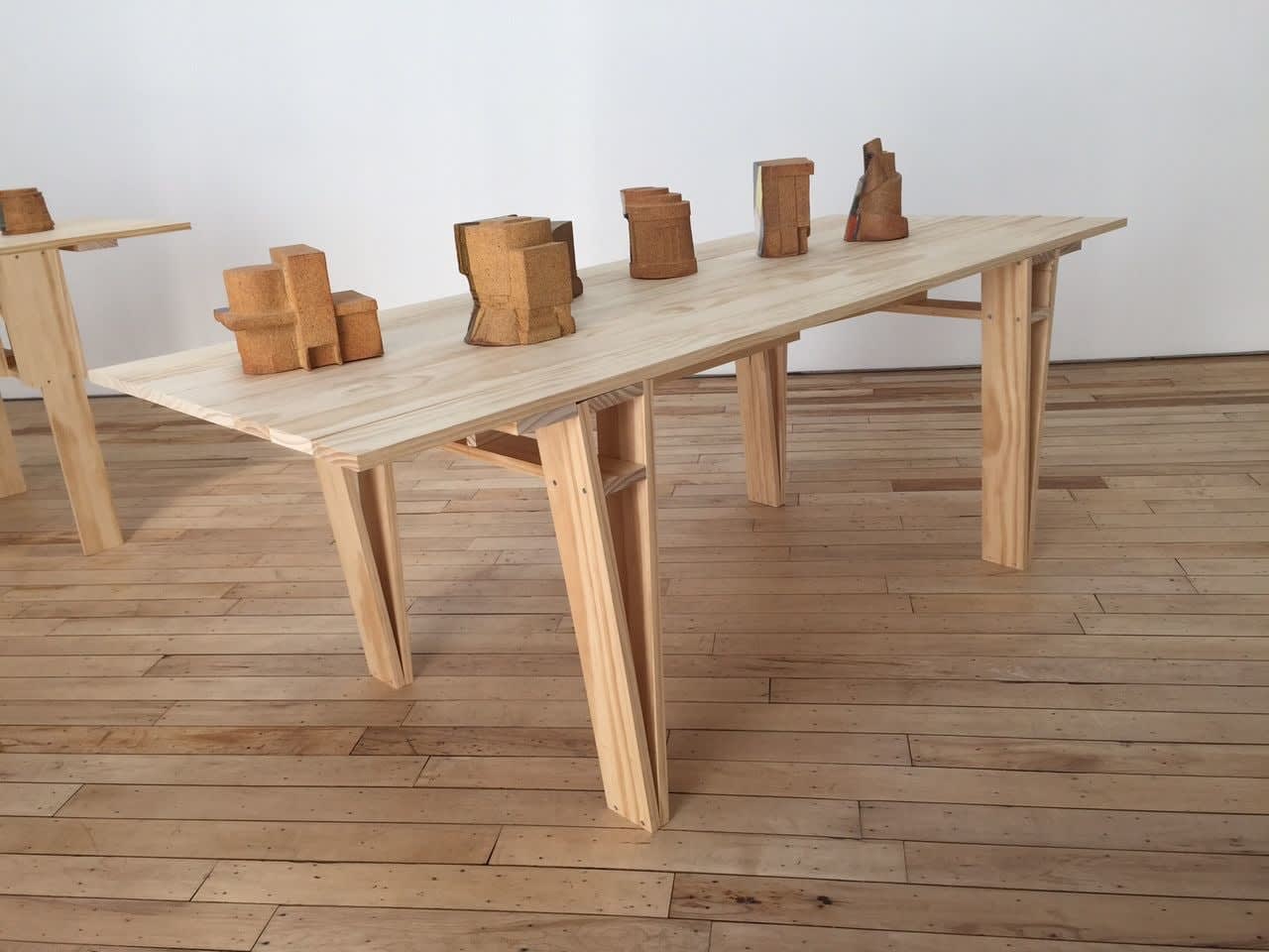 Pam Lins, Enzo Mari Autoprogettazione Table with Models, 2015