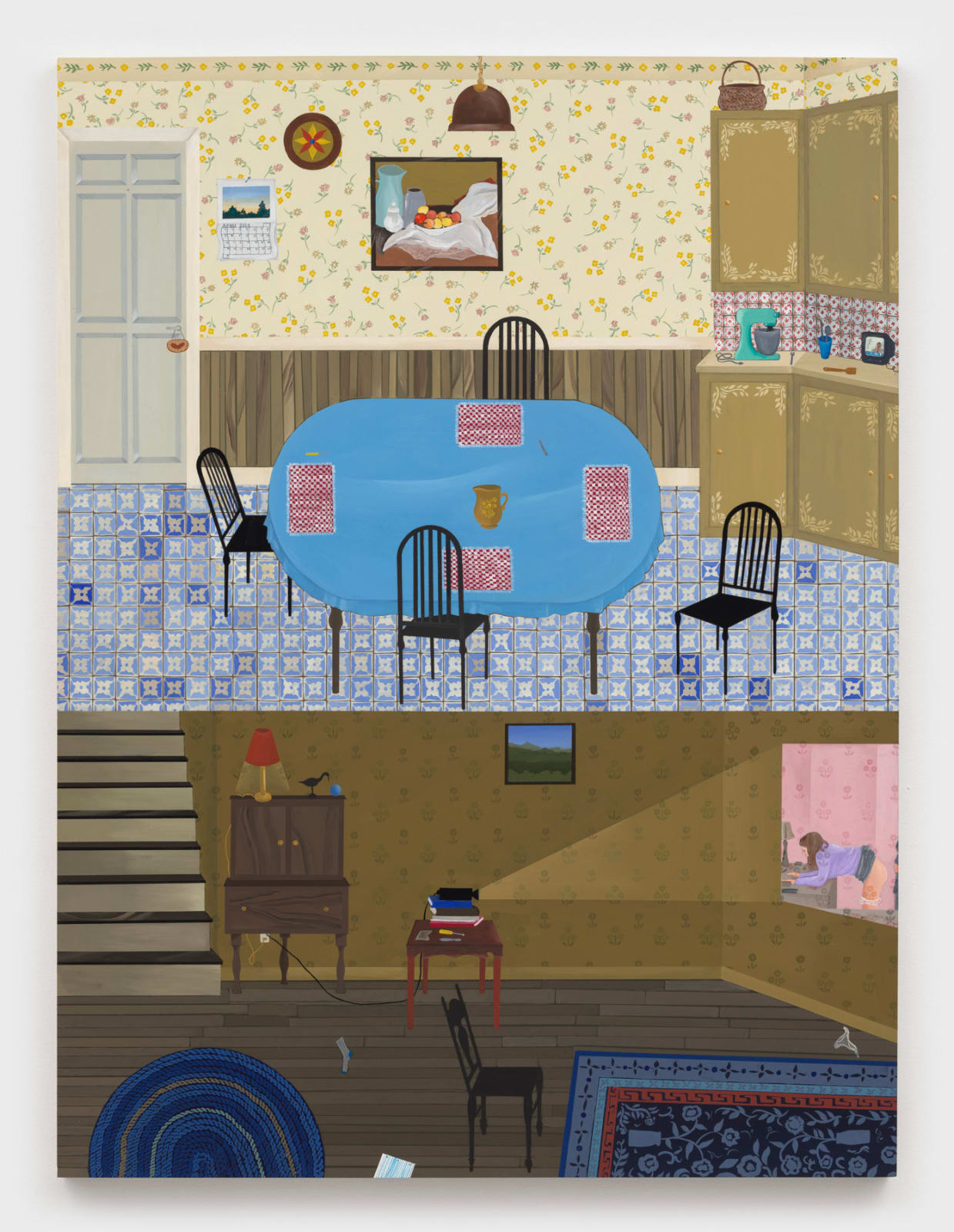 Anne Buckwalter, Watching Secretary in the Basement, 2023