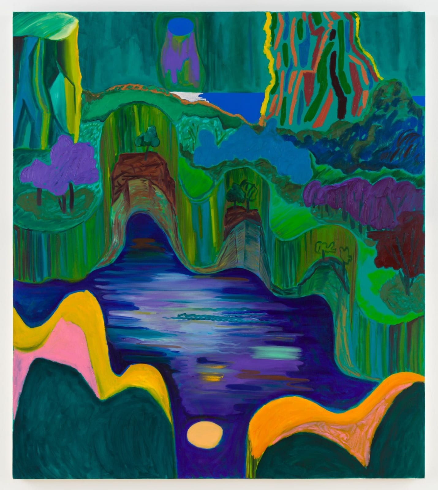 Shara Hughes, Comfortably Edgy, 2017