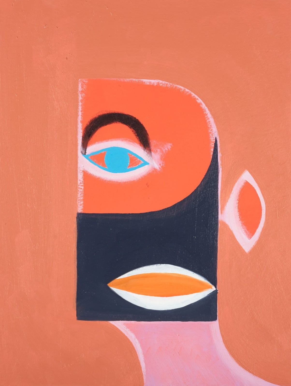 Leonhard Hurzlmeier, O.T. (Mann, Rot, Bart), 2015