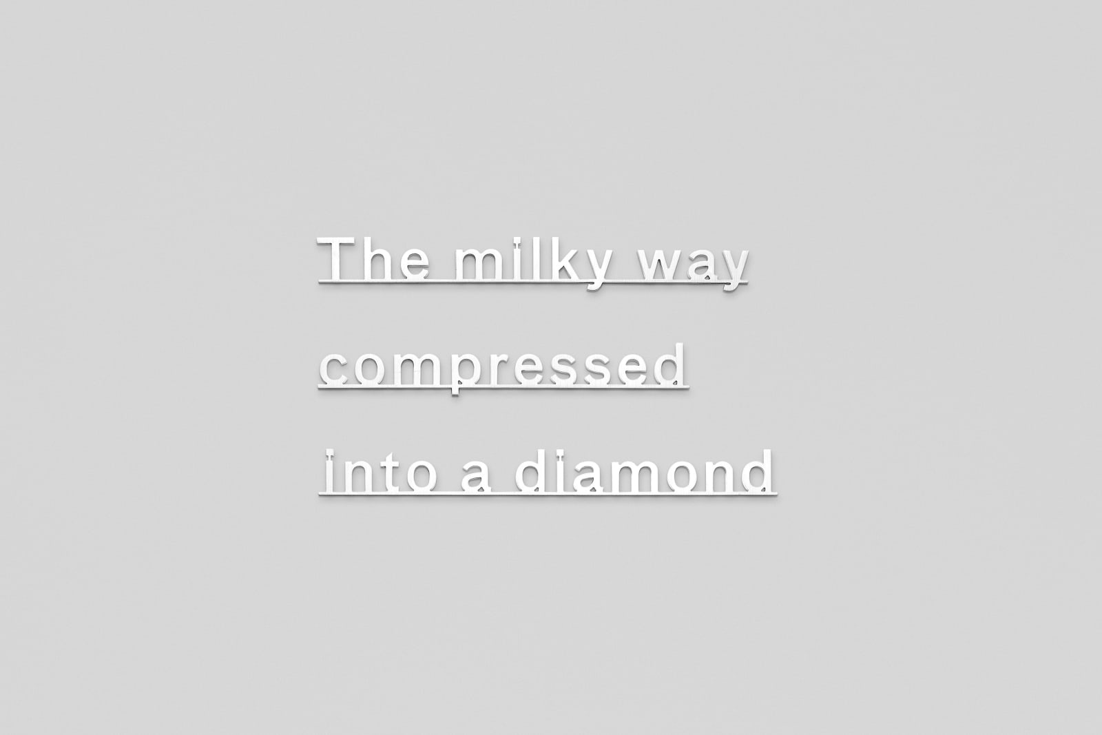 Katie Paterson, Ideas (the milky way compressed into a diamond), 2019