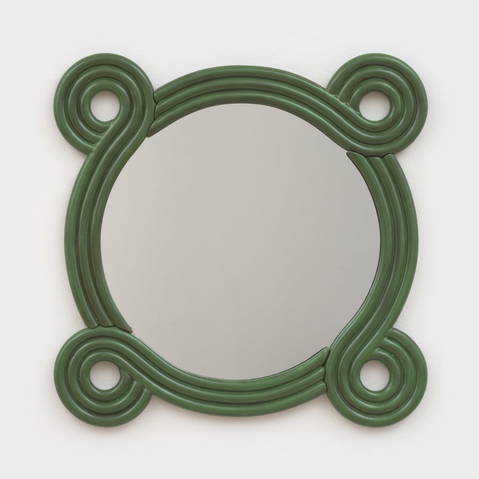 Beginner Ceramics, Looping Mirror in Grass Green, 2024
