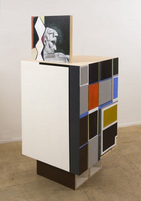 Pam Lins, Lincoln bookend obstruction, 2010