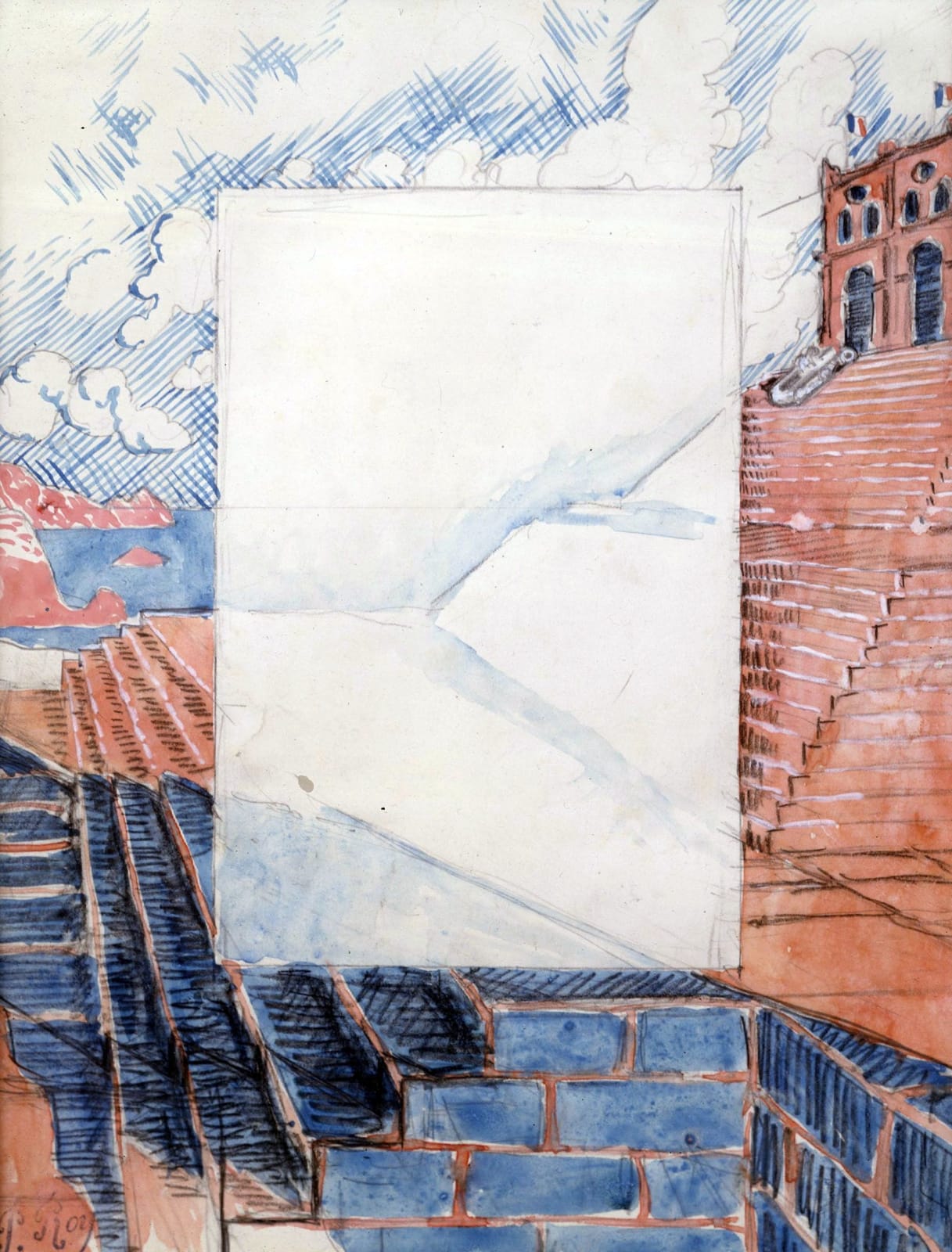 Pierre Roy, L'Escalier de la Villa Medici à Rome, undated