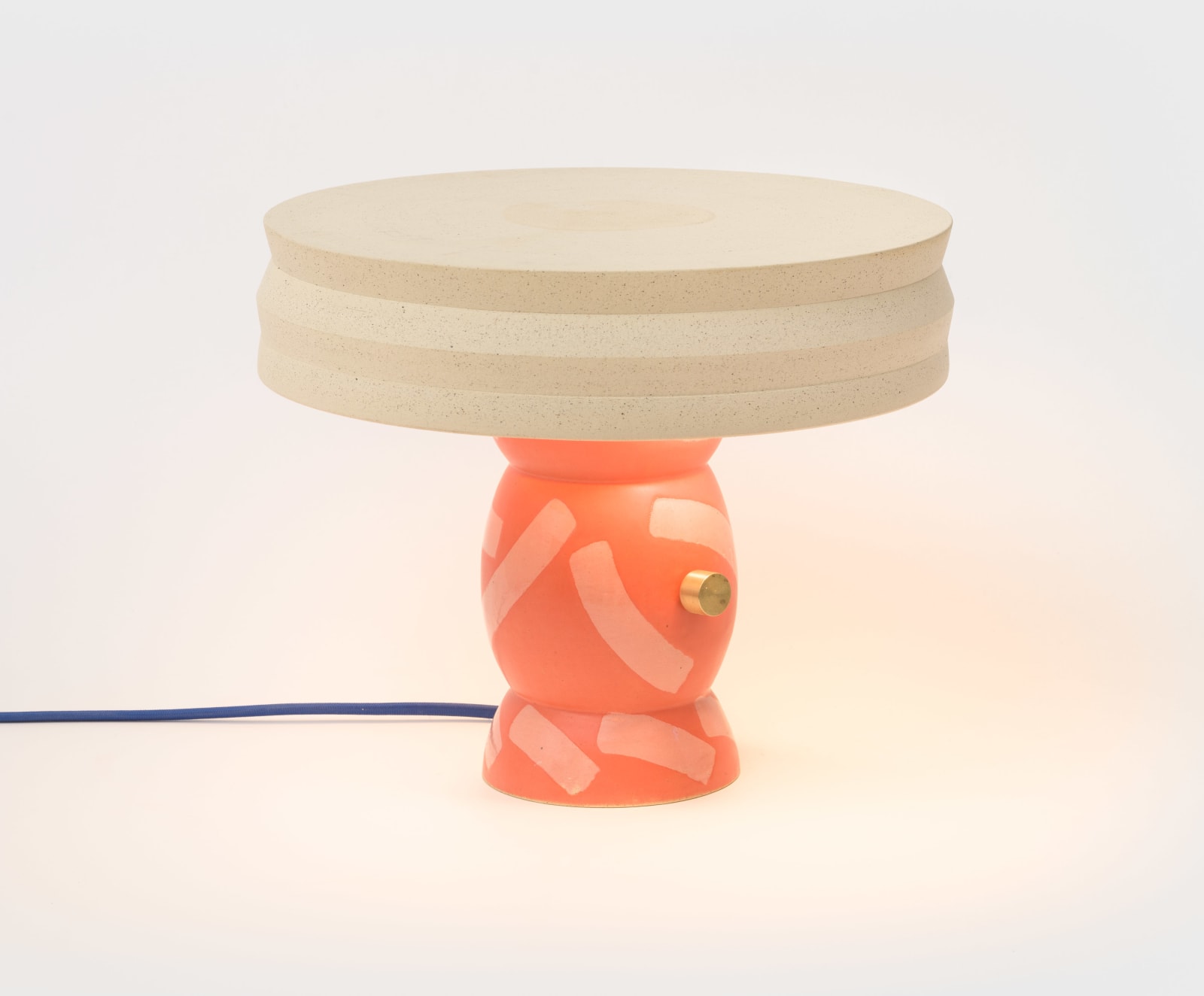 Beginner Ceramics, Finite Lamp in Coral and Pink, 2024