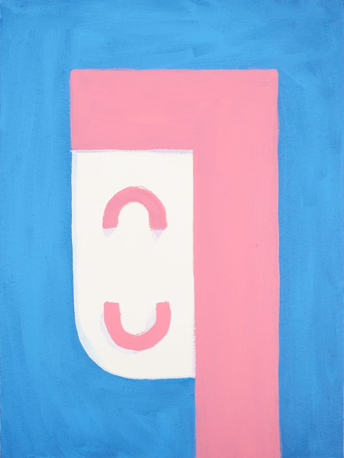 Leonhard Hurzlmeier, O.T. (Rosa Balken Haar), 2016