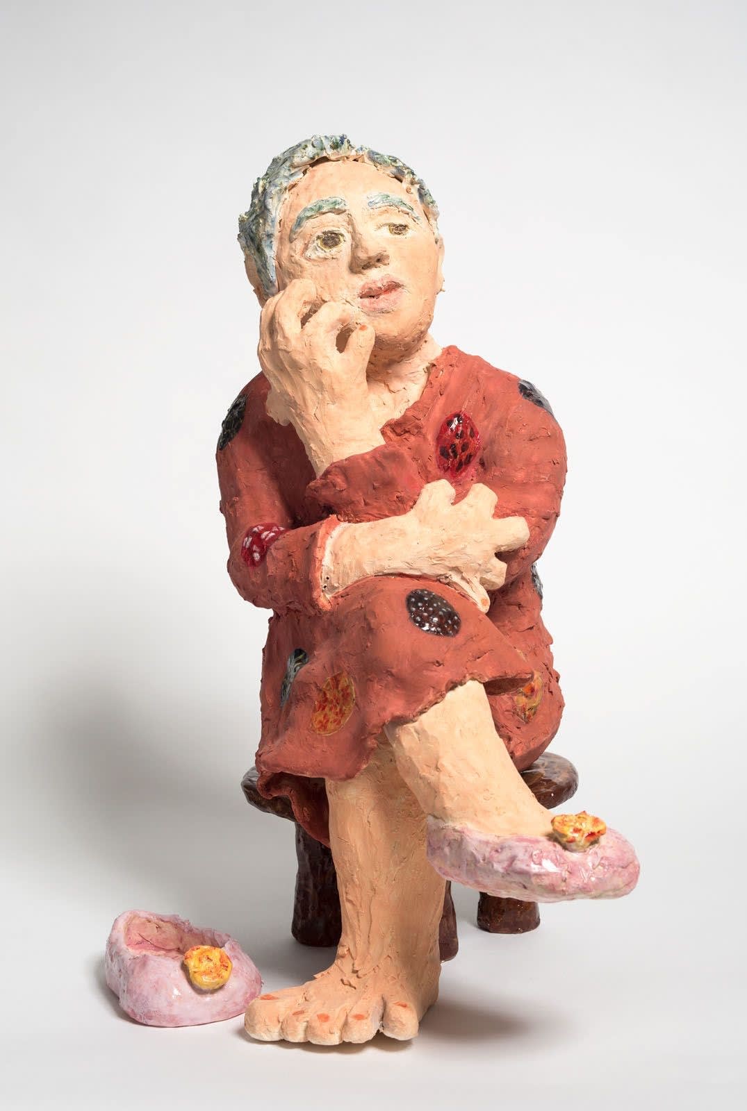 Sally Saul, Woman on Stool, 2017