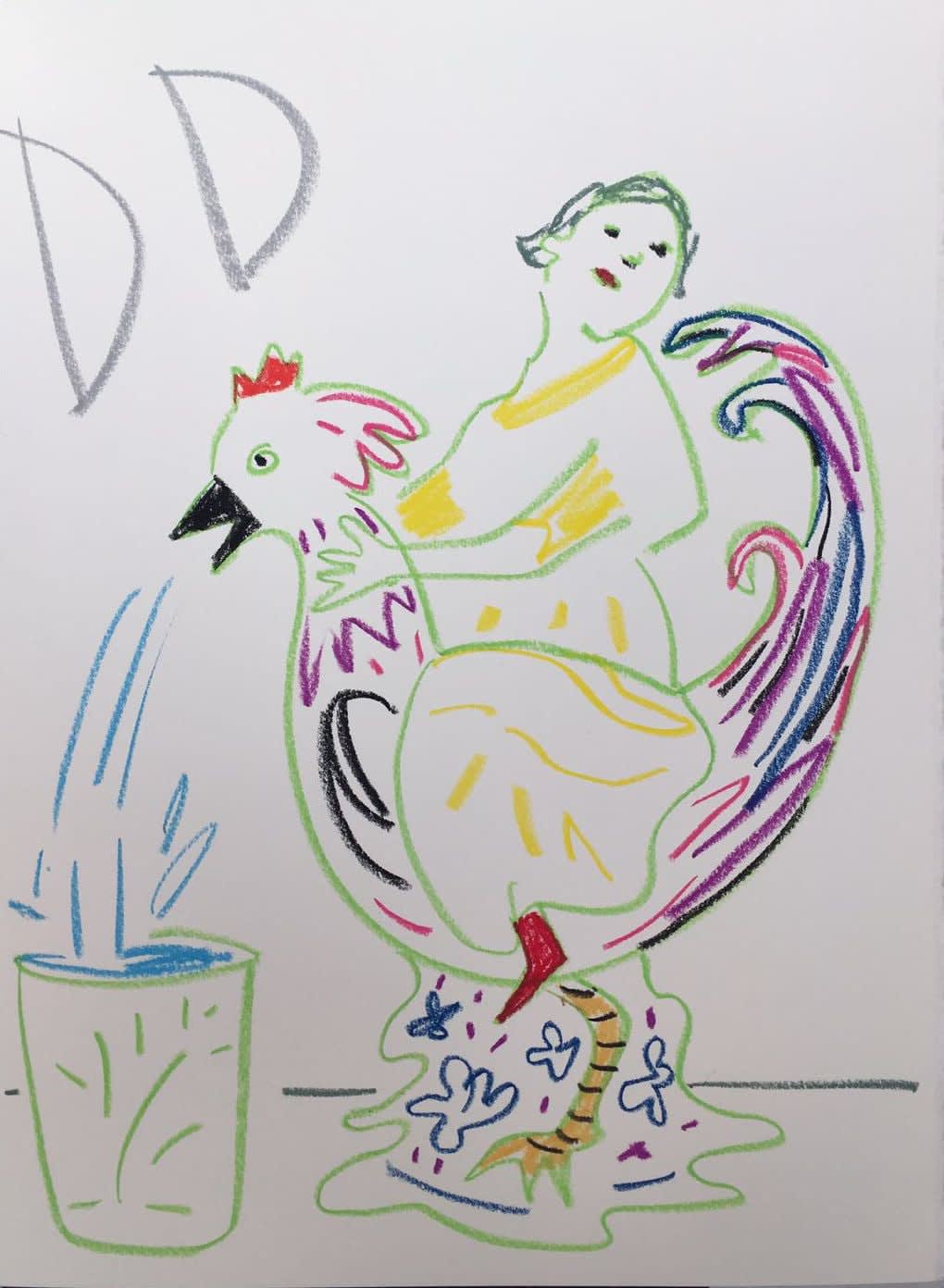Dickon Drury, Untitled (Bird Gerhl), 2017