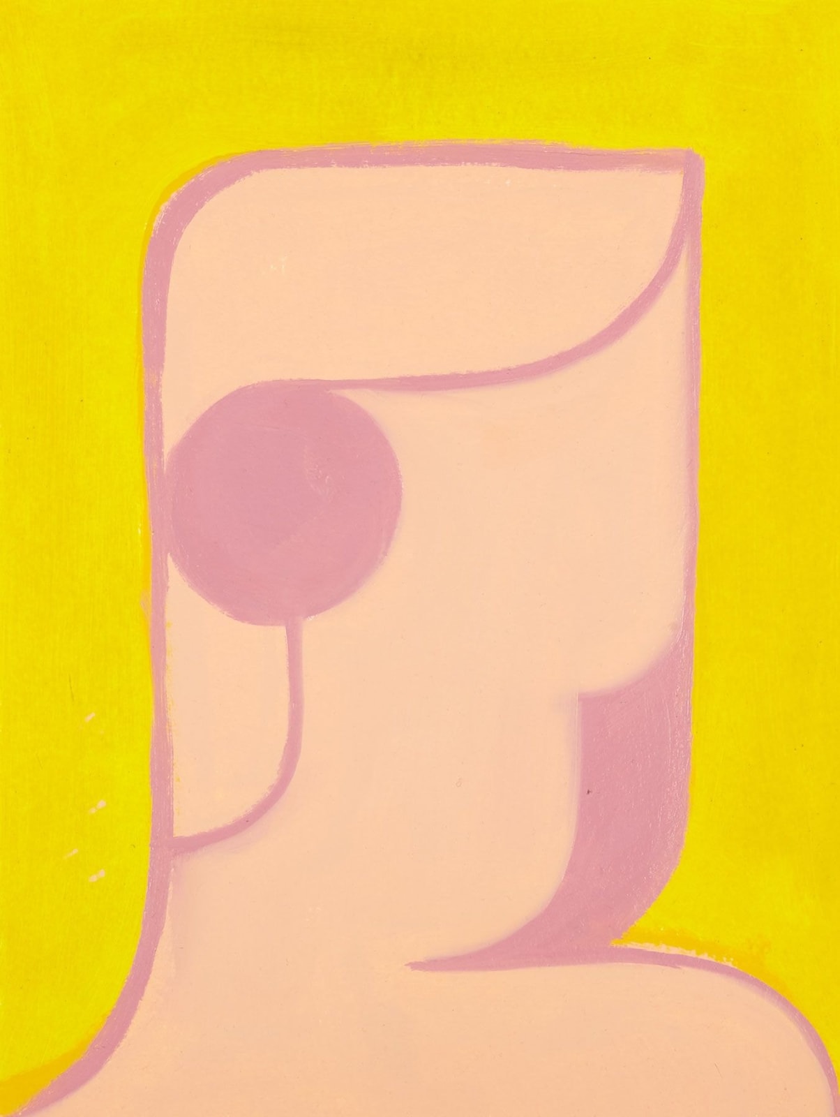 Leonhard Hurzlmeier, O.T. (Mann auf Gelb), 2016