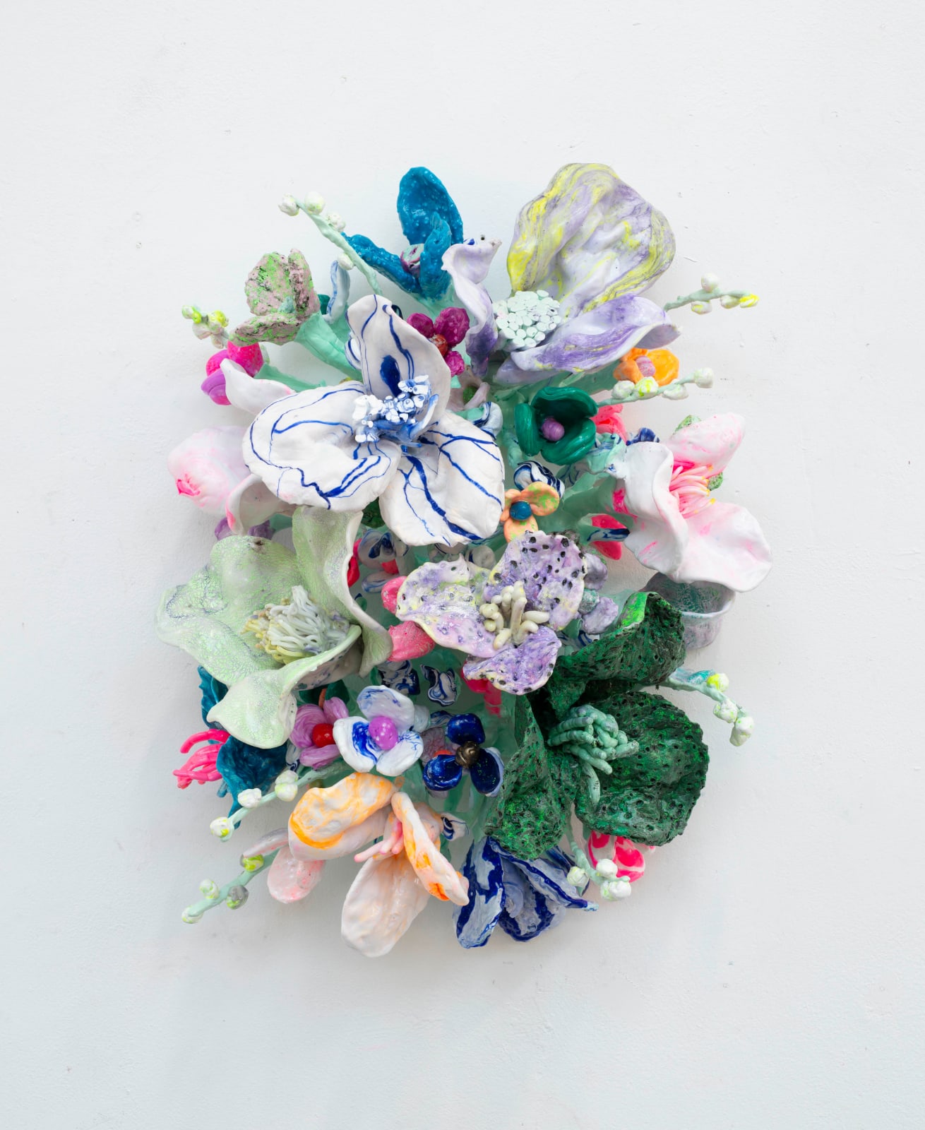 Stefan Gross, S - 'Flower Bonanza' green, delftsblue, mint