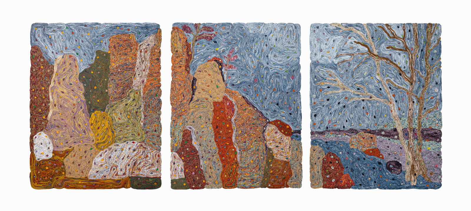 Simone Post, Confetti amid Rocks and a River #1
