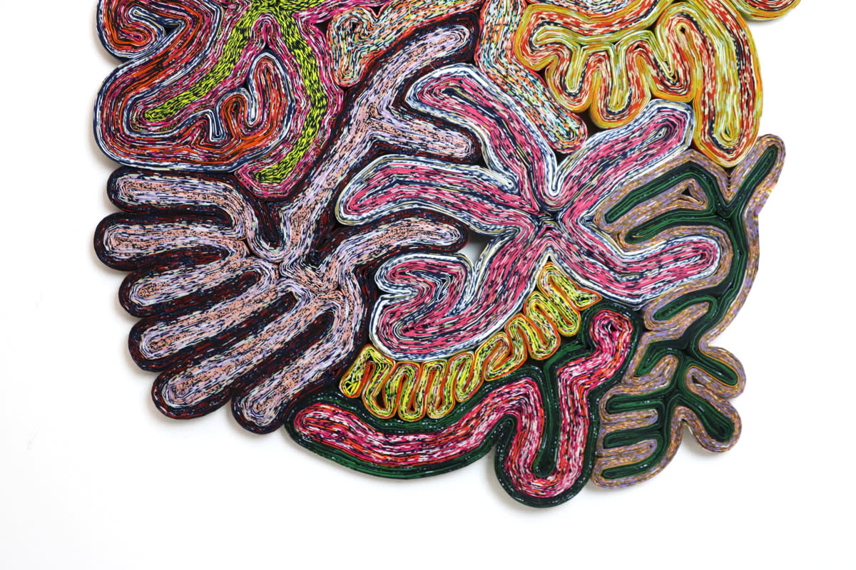 Simone Post, Flowerfield - Pink Totem