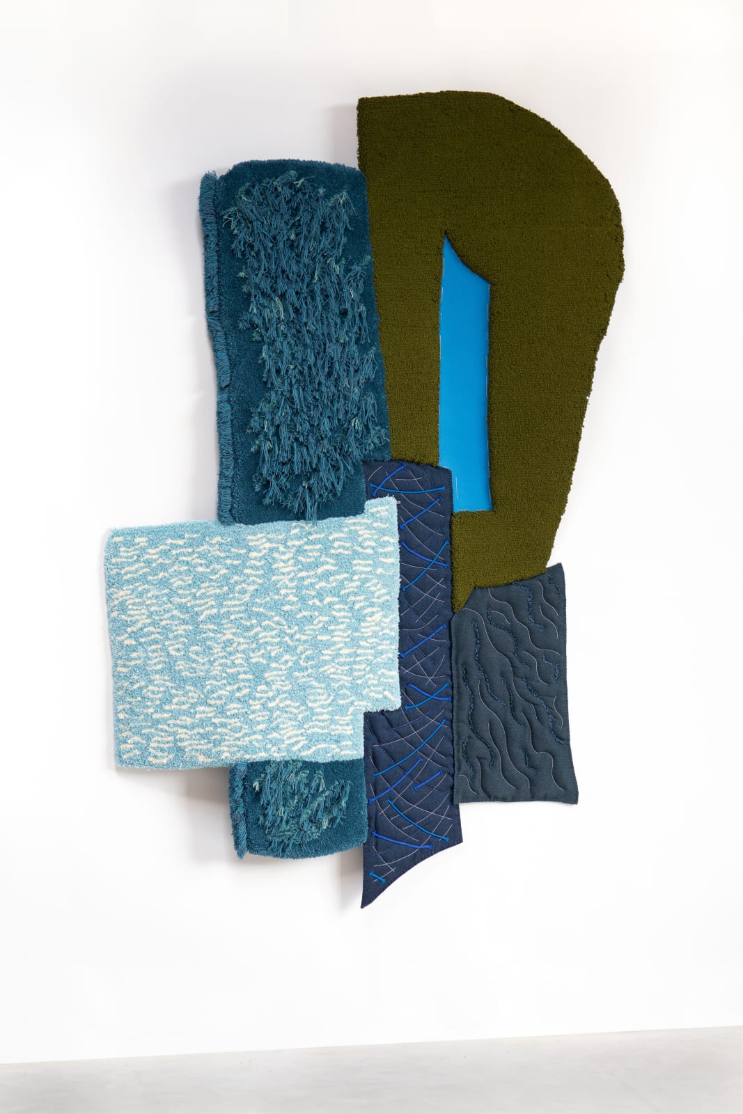 Kiki van Eijk, Textile Collage - Petrol