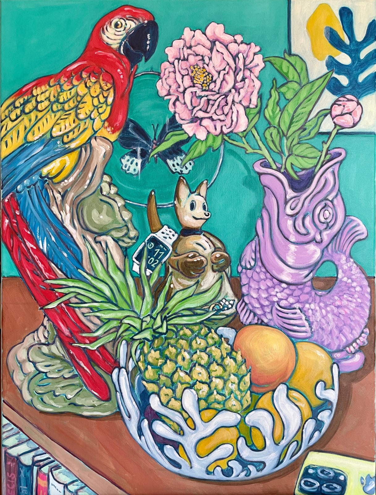 Julia von Kienlin, Still life with parrot