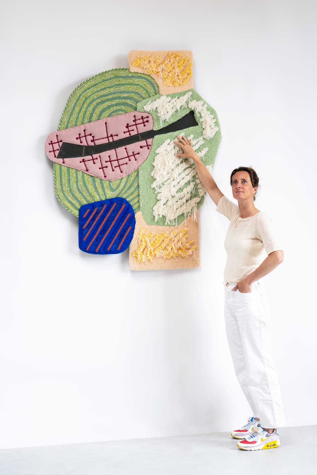 Kiki van Eijk, Textile Collage - Spring green