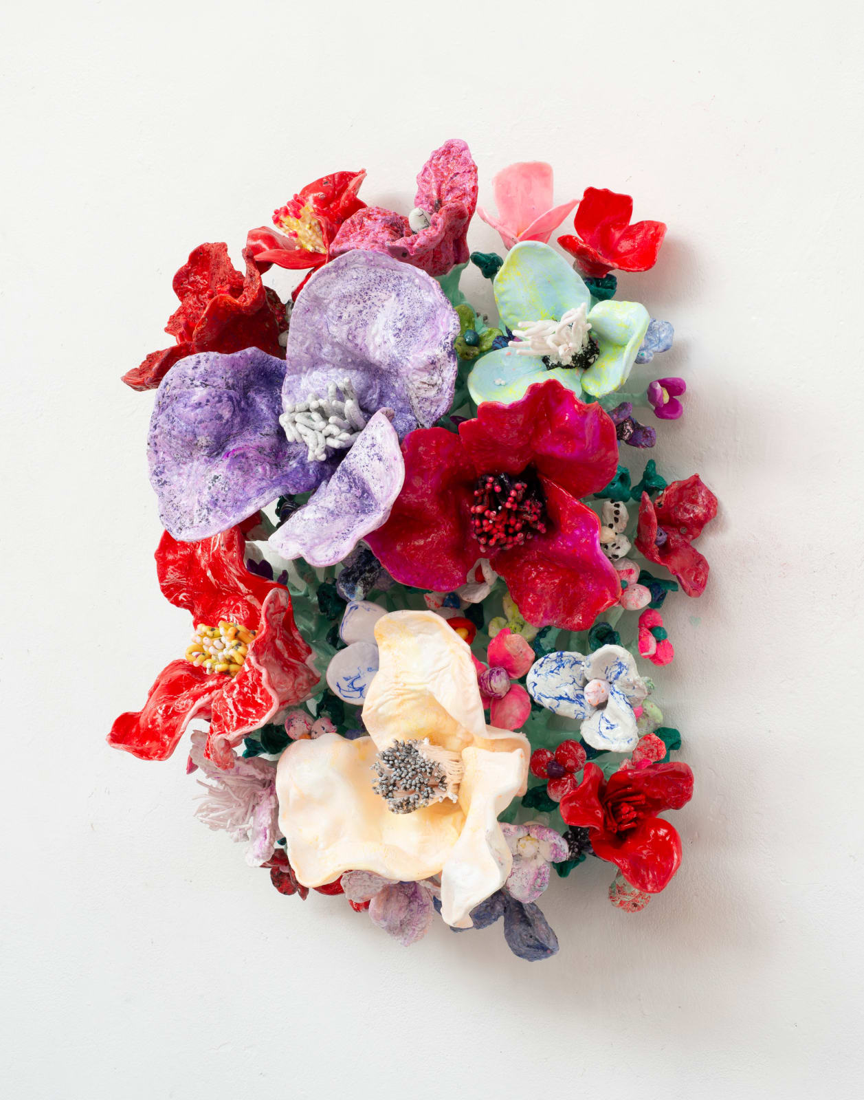 Stefan Gross, H - 'Flower Bonanza' mostly red on mint