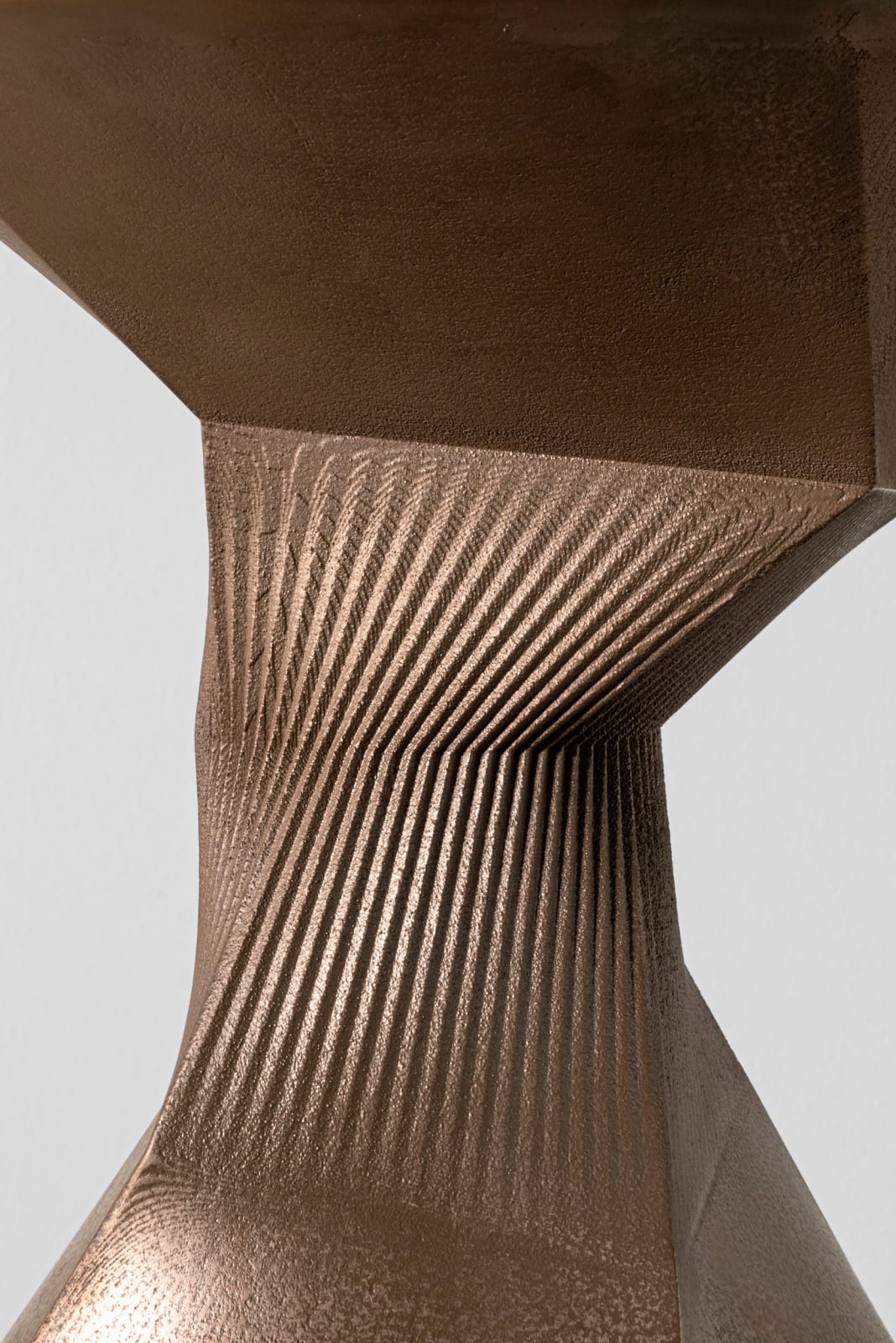 Rive Roshan, Sand in Motion Pleat Side Table Bronze