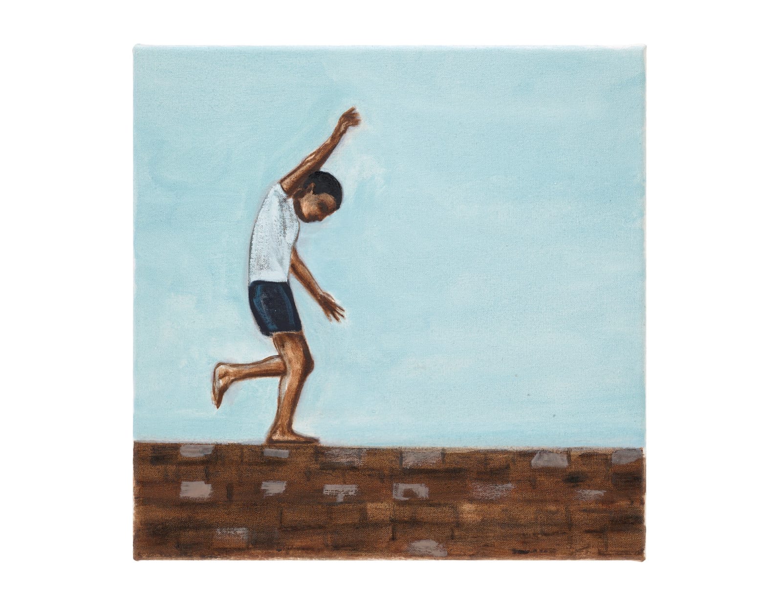 Matthew Krishanu, Boy on a Wall, 2022