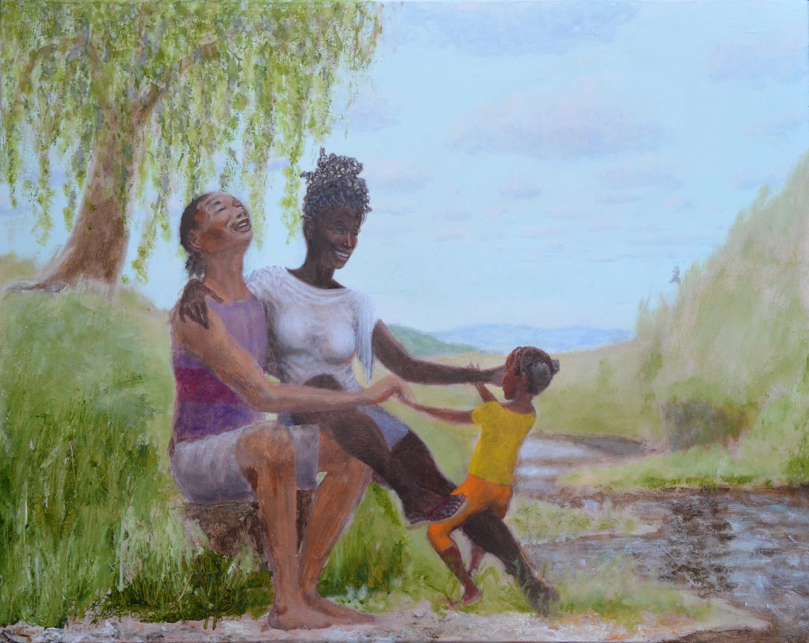 Kimathi Donkor, Idyll of Assae, Nyame and Abena, 2019