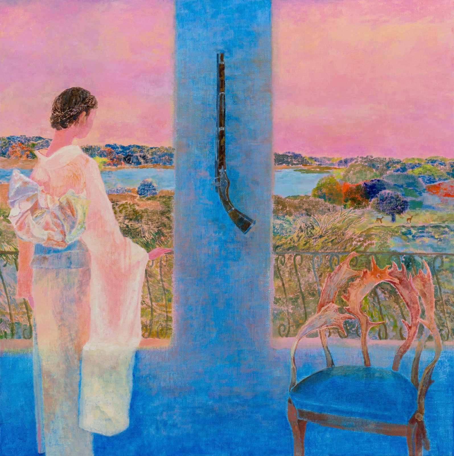 Minami Kobayashi, A woman in a kimono and a hunting gun, 2023