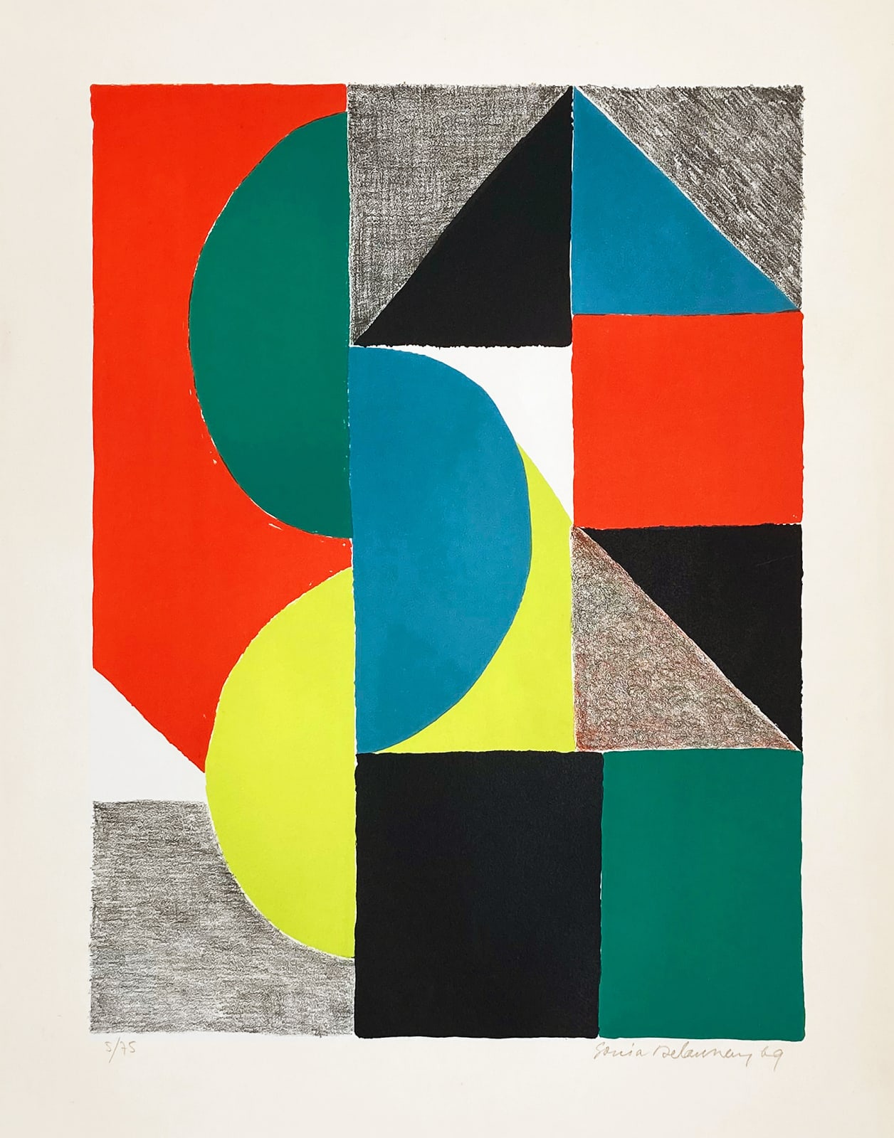Sonia Delaunay, Untitled (Vertical Composition), 1969