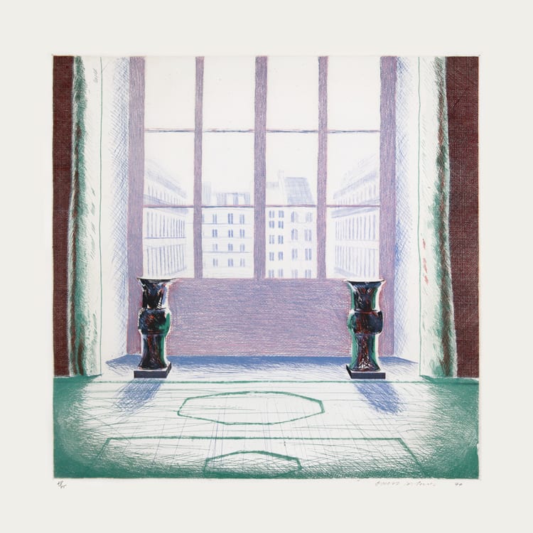 David Hockney, Two Vases in the Louvre, 1974