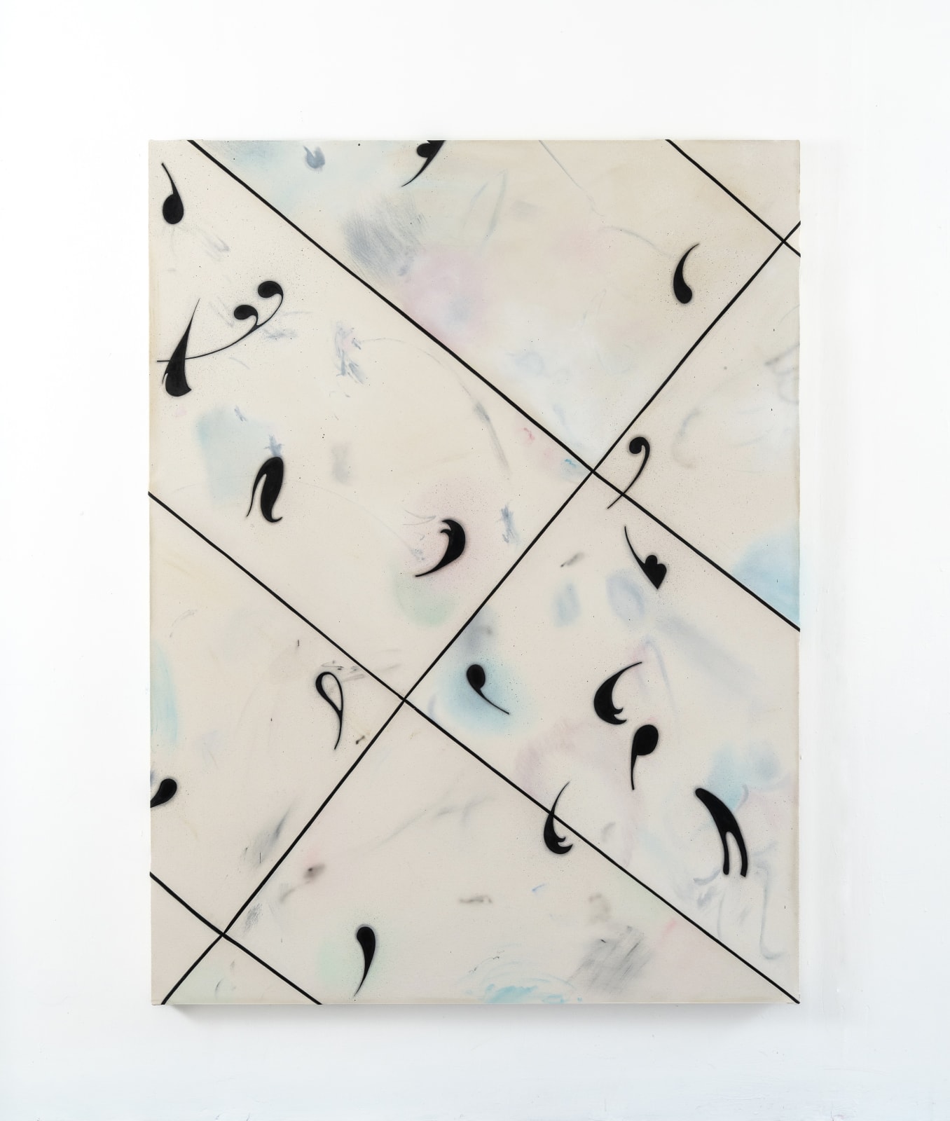 Claire Oswalt, Enter Permanents (black grid), 2025