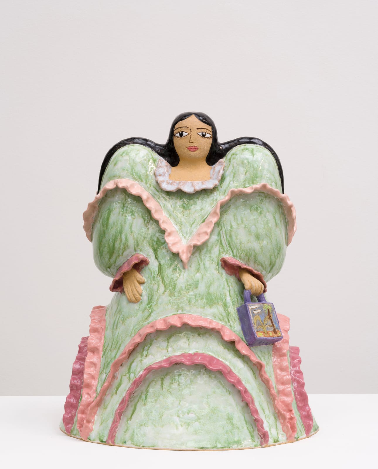 Maryam Yousif, Fashion Show Model in Ruffle Dress, 2021