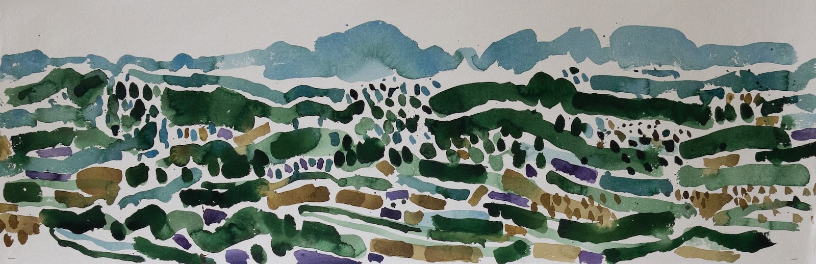 Barbara Macfarlane green and blue mountainous landscape