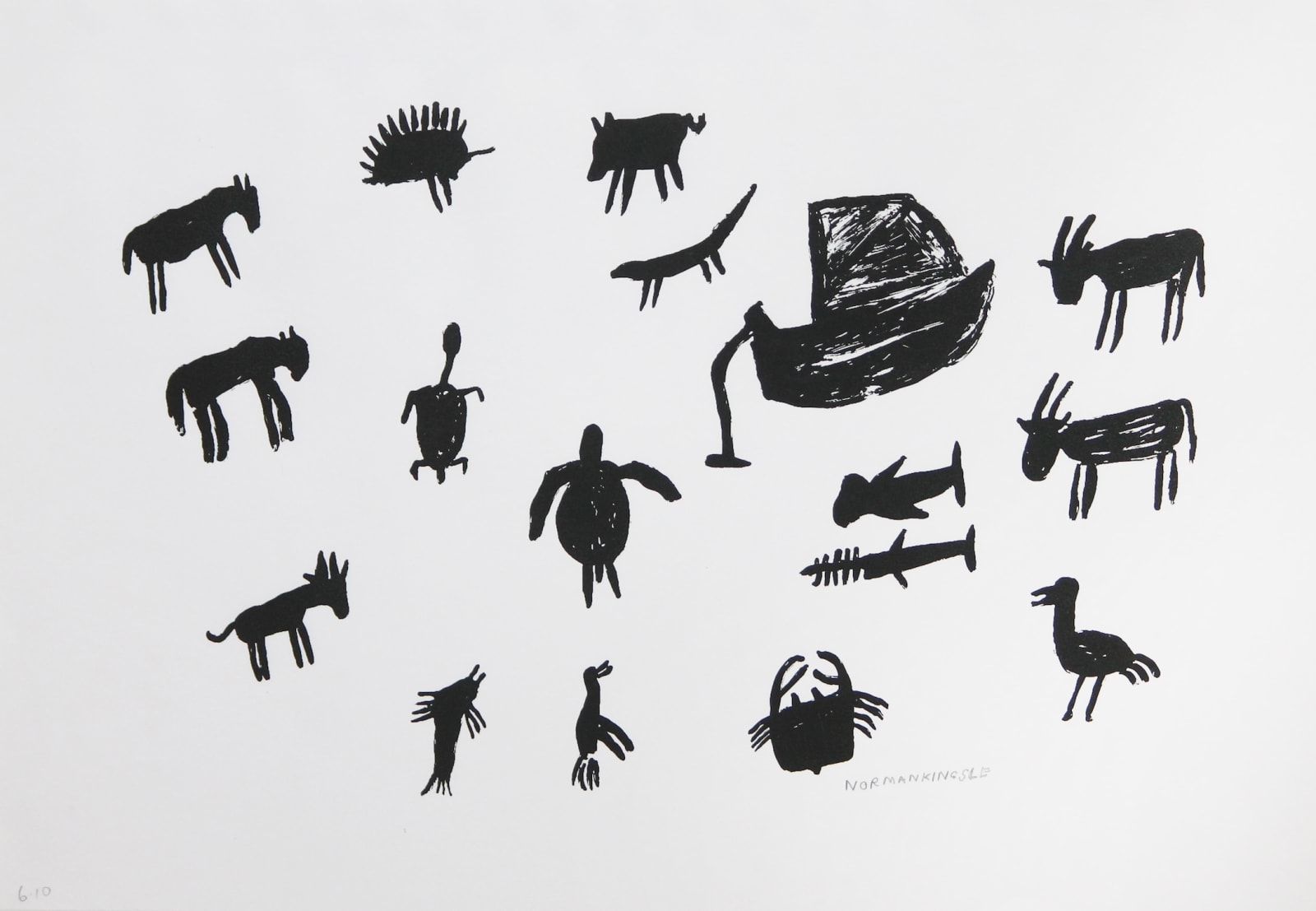 Norman Kingsley, screenprint, Borroloola, Aboriginal artist and artwork.