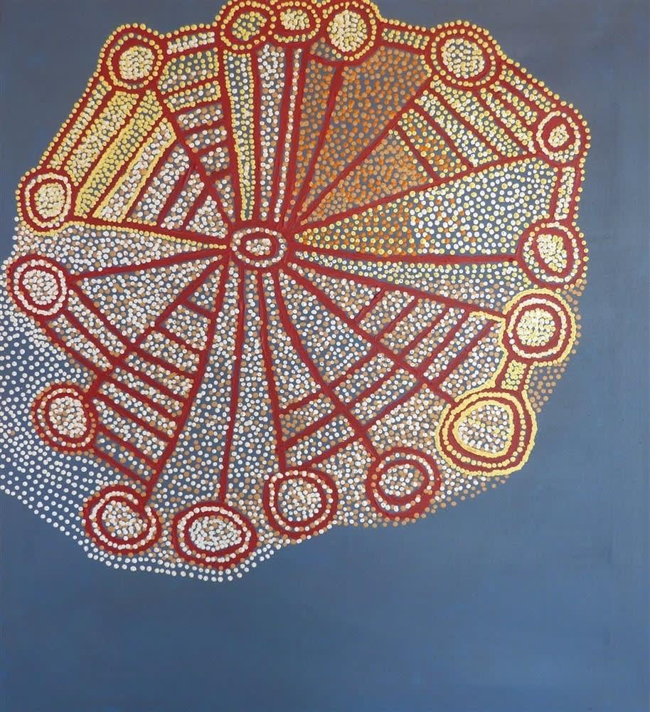 Shorty Jangala Robertson, Ngapa Jukurrpa - Water Dreaming, Puyurru, 2014