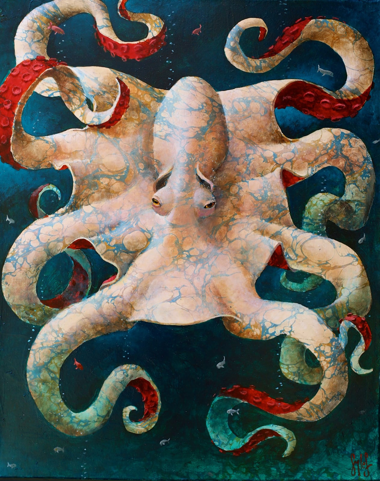 Sylvain Lefebvre, The Coral Marbled Octopus, 2021