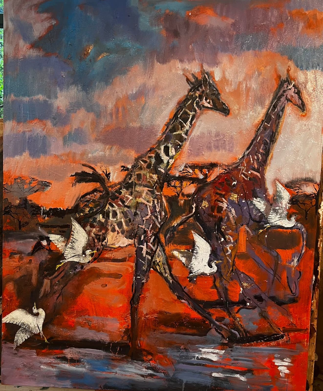 Sophie Walbeoffe, Giraffes, 2024