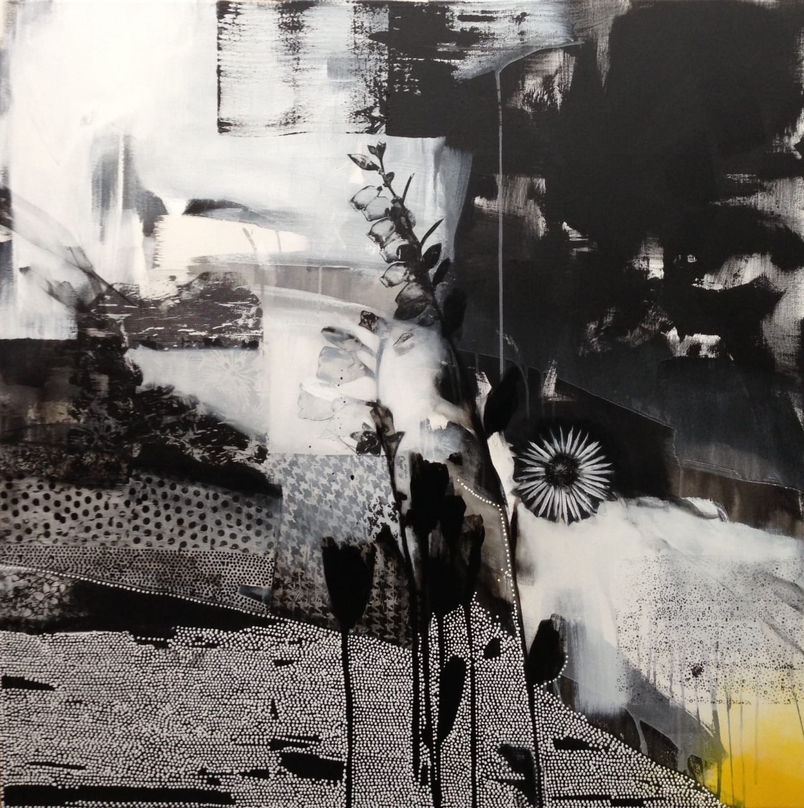 Emily Filler, Dreamscape ( Black + White + Yellow), 2015