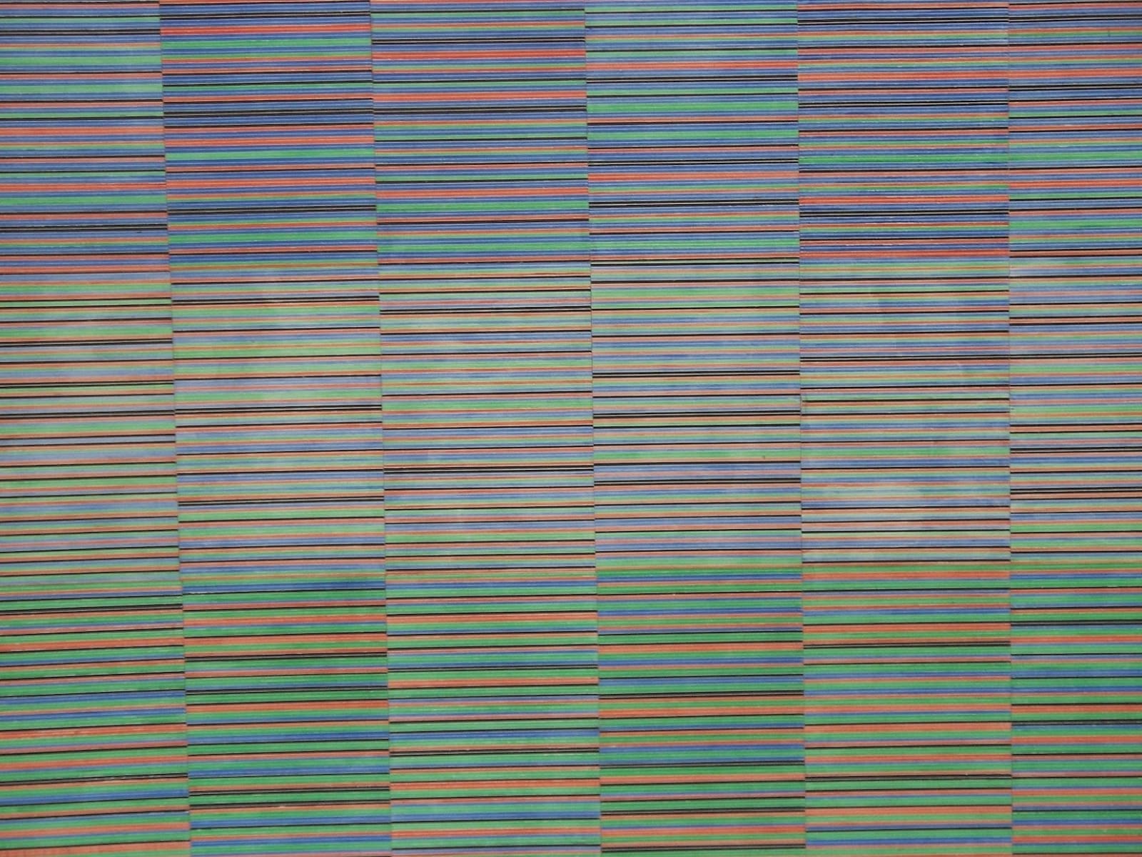 multi-colour oil painting by artist David Whitaker represented by Rebecca Hossack Gallery