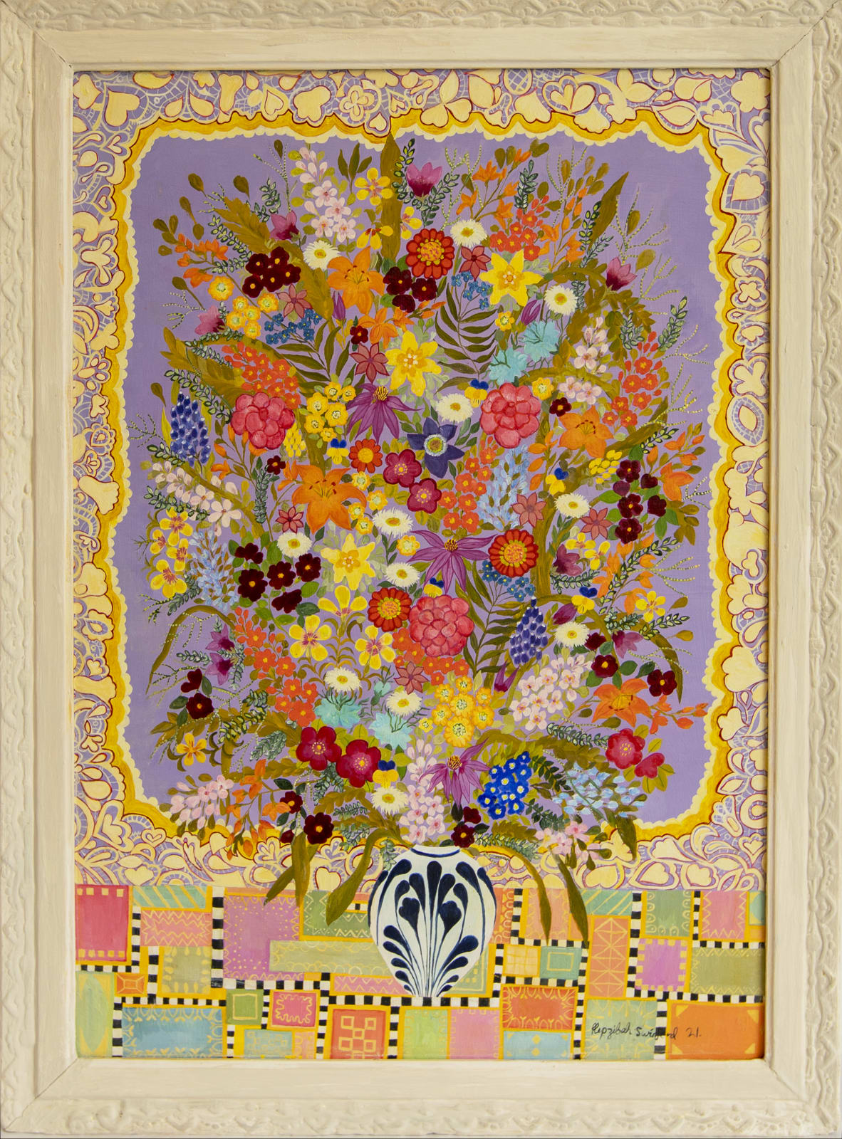 Hepzibah Swinford, Flowers on Lilac, 2021