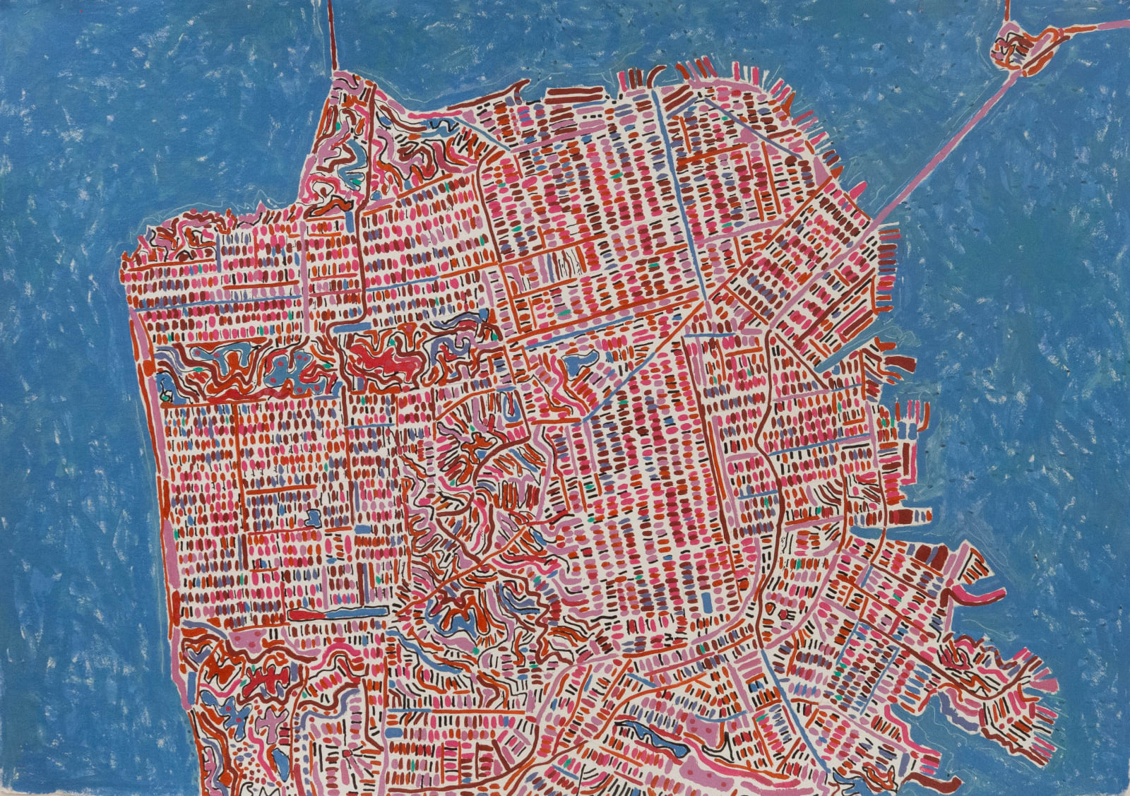 Barbara Macfarlane, San Francisco Burnt Orange, Dusty Pink, 2024