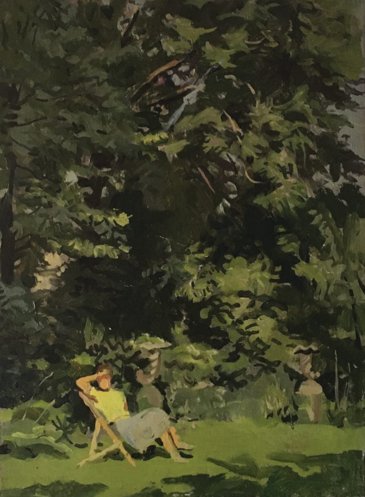 Stephen Bone, Holiday at Home - Mary Adshead in the garden at Hampstead, c. 1947