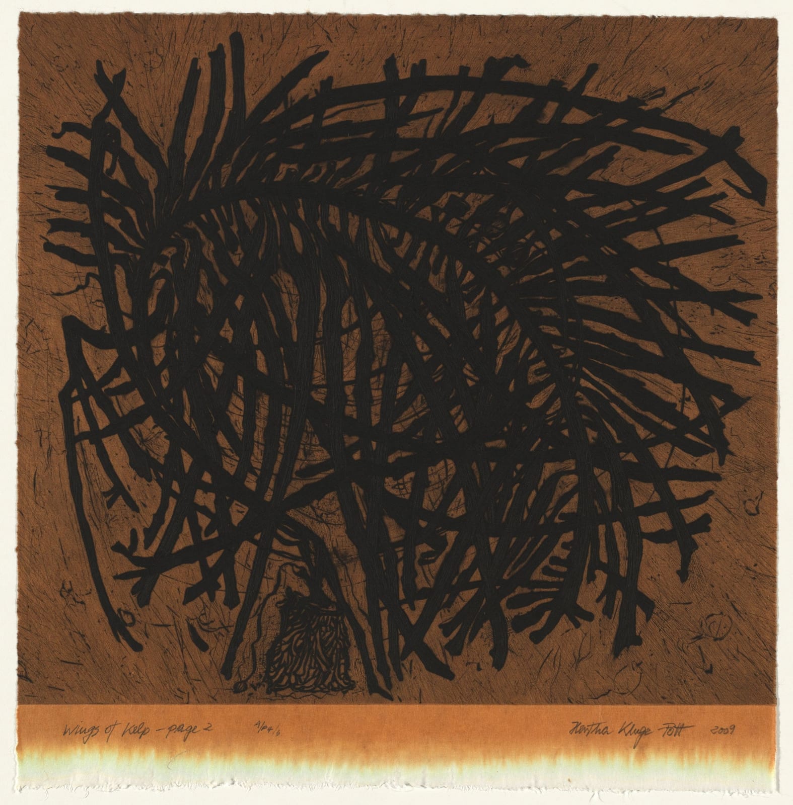 Hertha Kluge-Pott, Wings of Kelp - page 2 (ochre), 2009