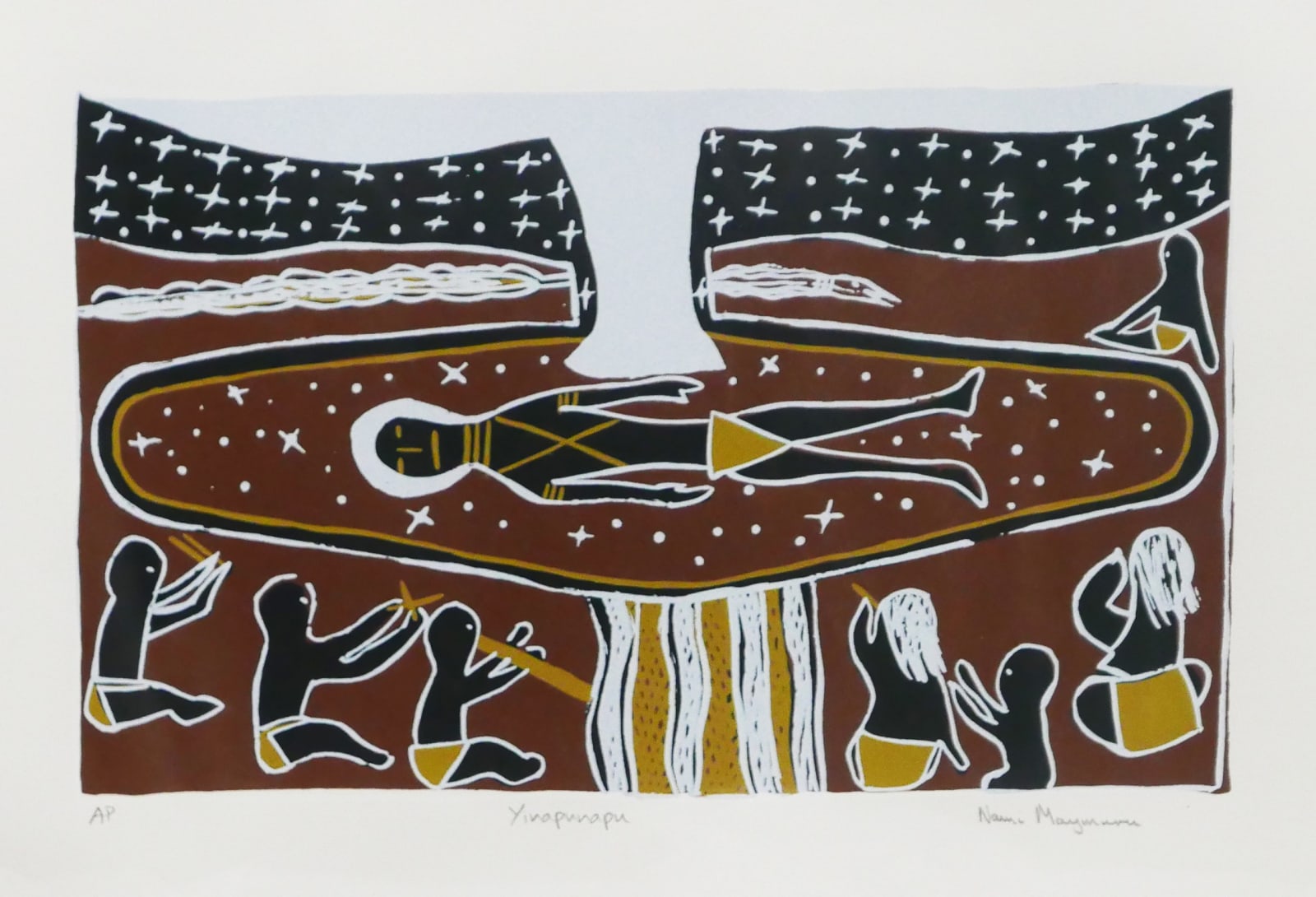 Naminapu Maymuru, screenprint, Yirrkala, Aboriginal artist and artwork