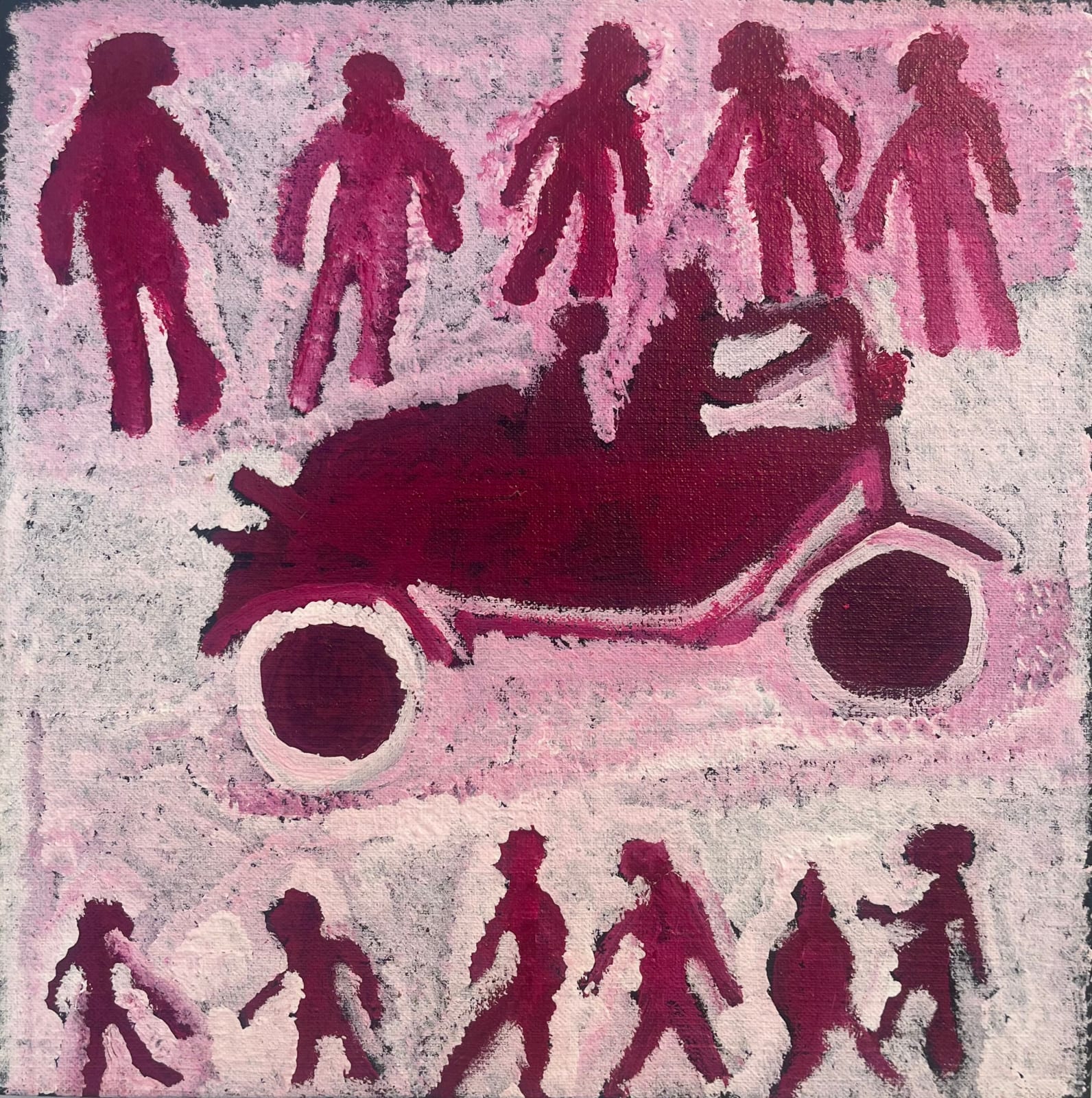 Rebecca Hossack Gallery in London presents works by Australian Aboriginal Utopia artist Motorbike Paddy, drawing on the legacy of Emily Kam Kngwarray and the Utopia region