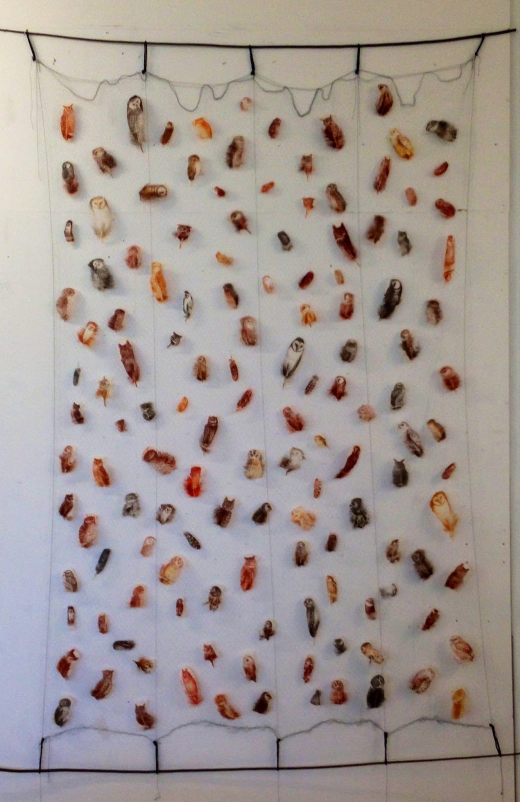 Rebecca Jewell, Owl Mist Net, 2014